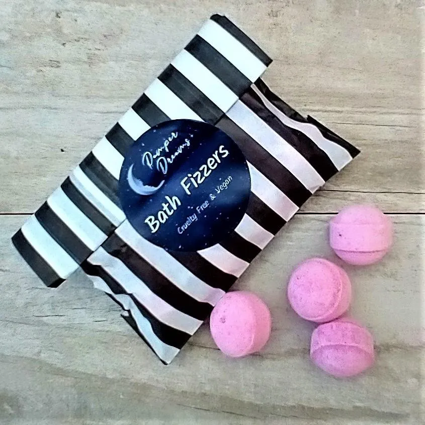 Strawberry Bath Fizzers - Mini Bath Bombs