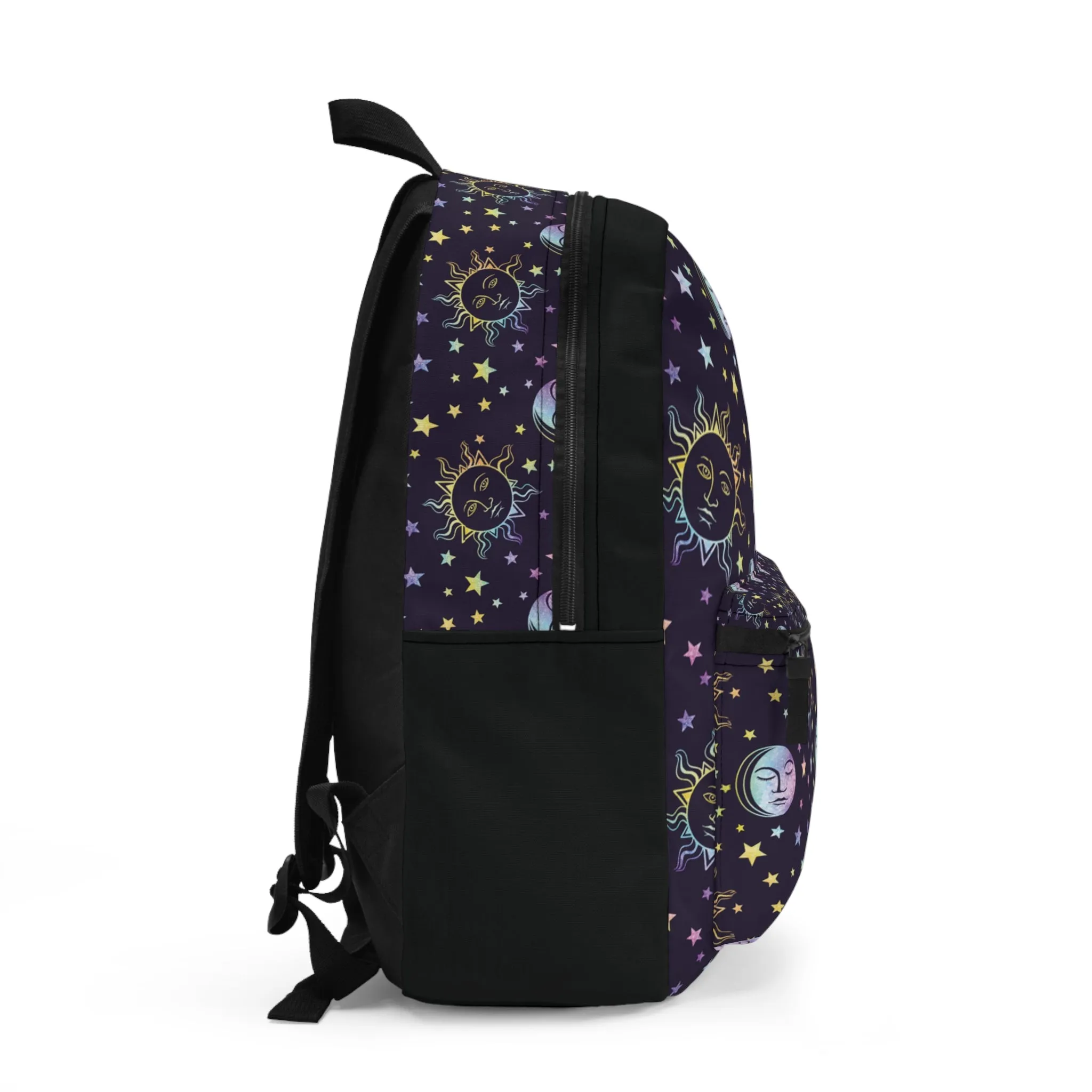 Sun Moon and Stars Backpack, Galaxy Back Pack, Outer Space Back to School Bag