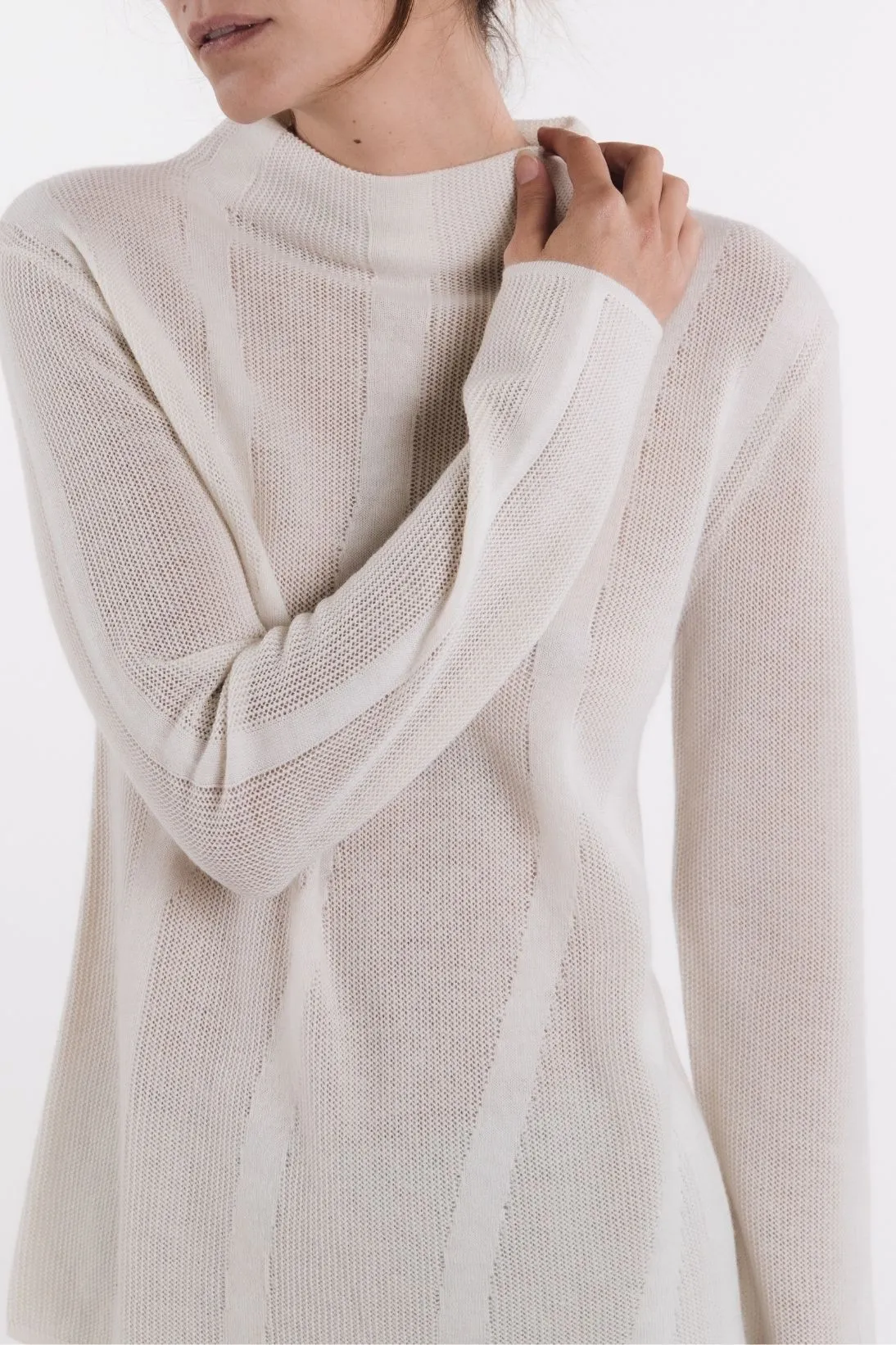 SUPERFINE POINTELLE MOCKNECK