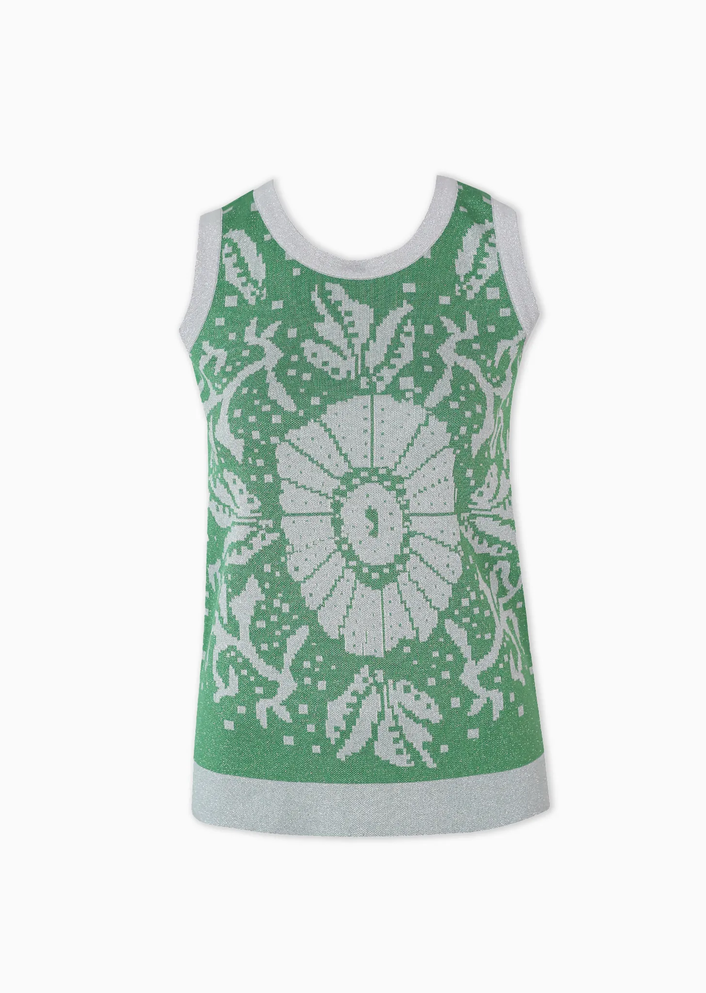 Taliana - Artistic Flower Design Tank Top