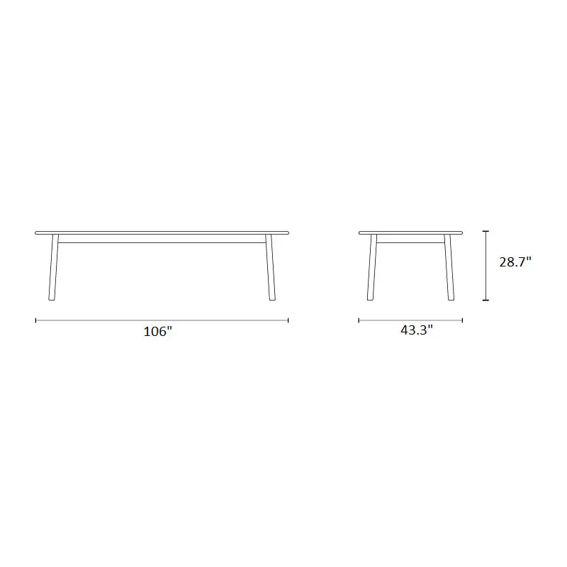 Tanso Outdoor Rectangular Dining Table