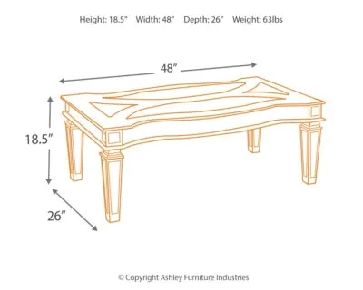 Tessani Coffee Table with 2 End Tables