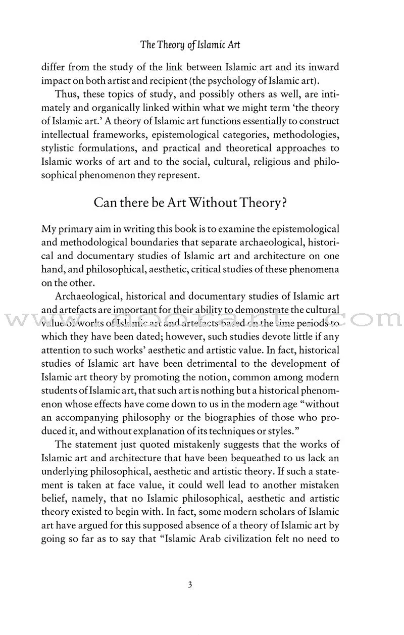 The Theory of Islamic Art: Aesthetic Concept and Epistemic Structure