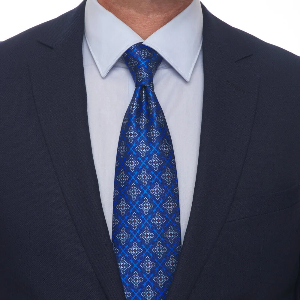 The Uffizi Royal Blue Duchesse Silk Tie