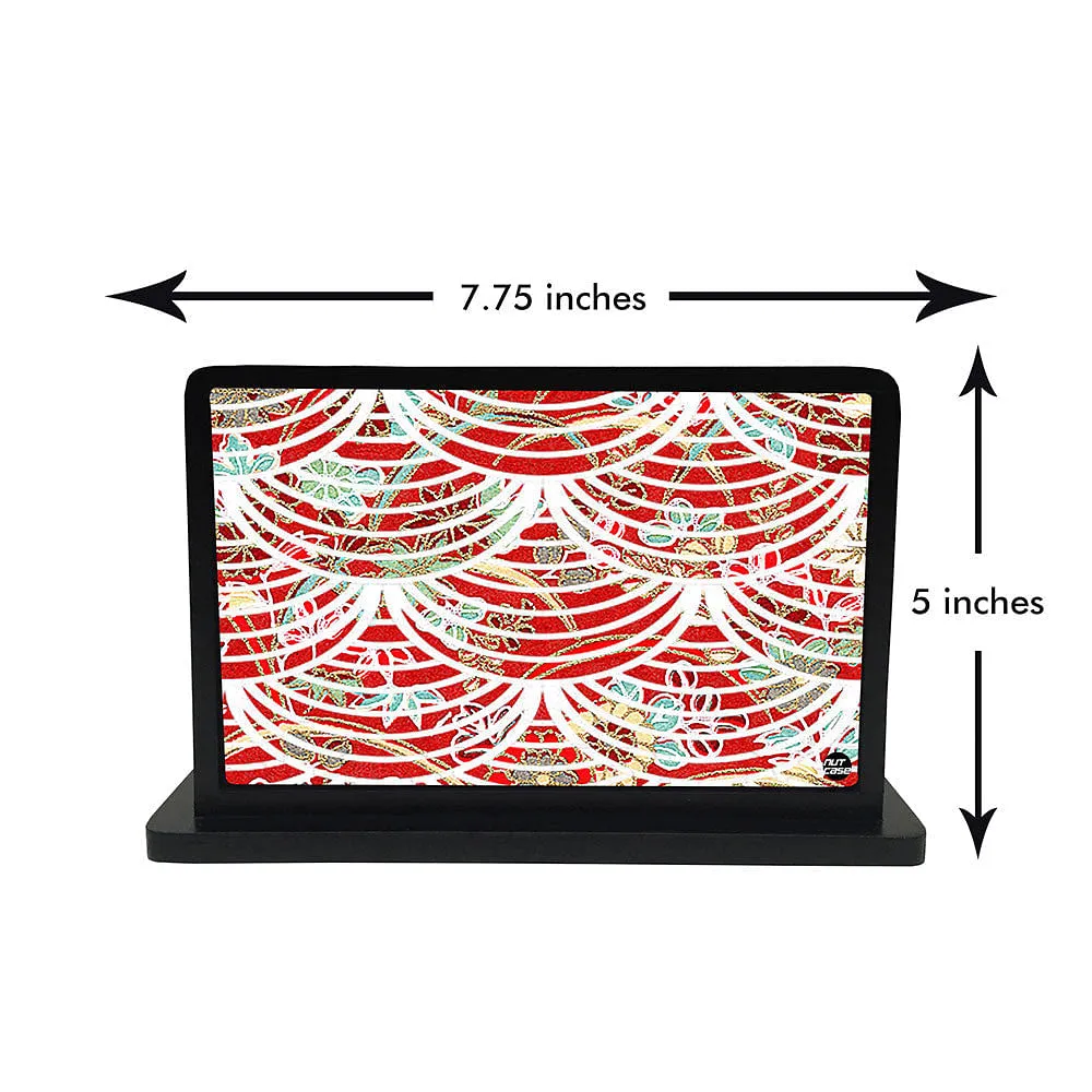 Tissue Holder Paper Napkin Stand - Red Waves