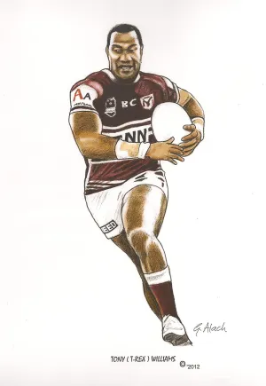 Tony T-Rex Williams, GregsArt A4 Print