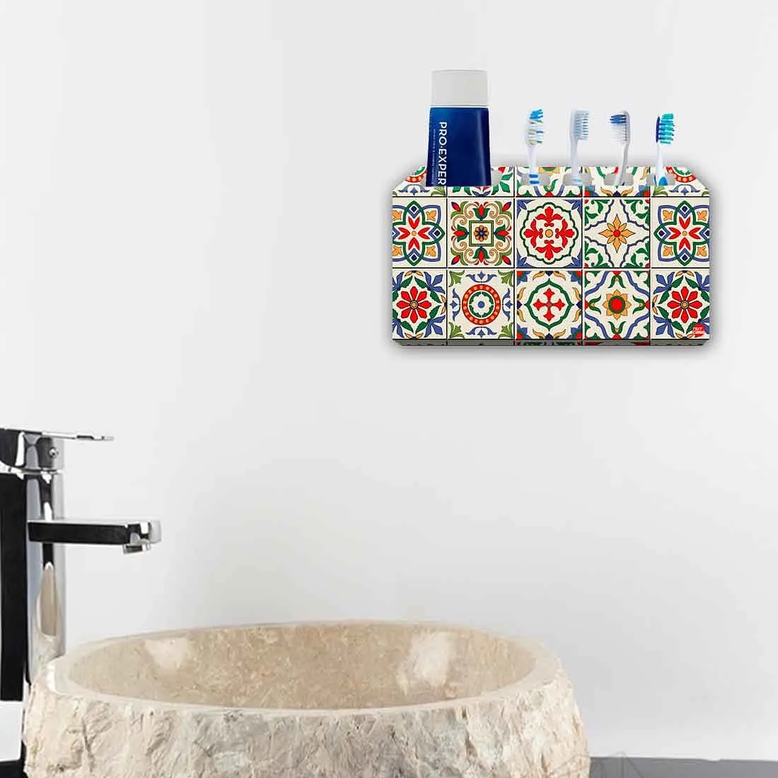 Toothbrush Holder Wall Mounted -Talavera Mexican Style