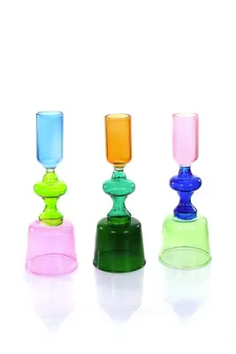 Tri-Color Candlesticks Small | Orange