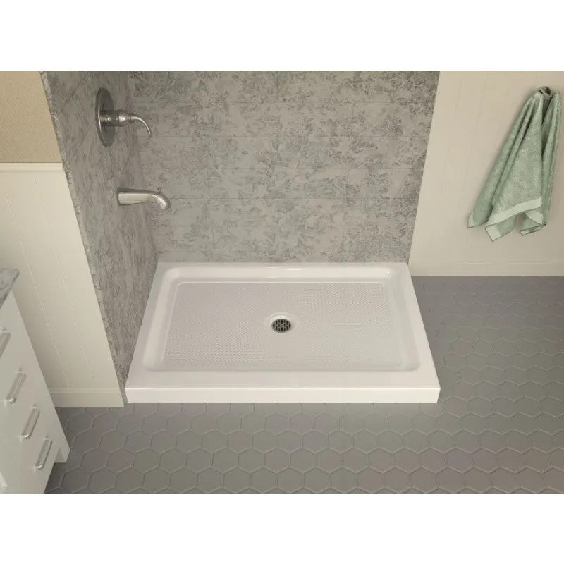 Vail 48" x 36" x 5.5" Acrylic Shower Base in Glossy White