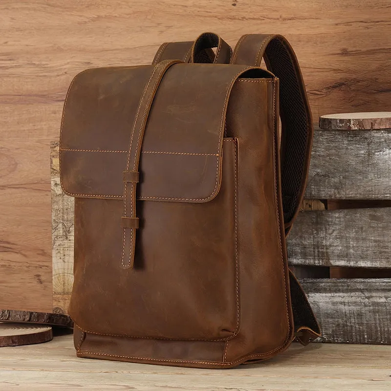 Vintage Charm Leather Backpack