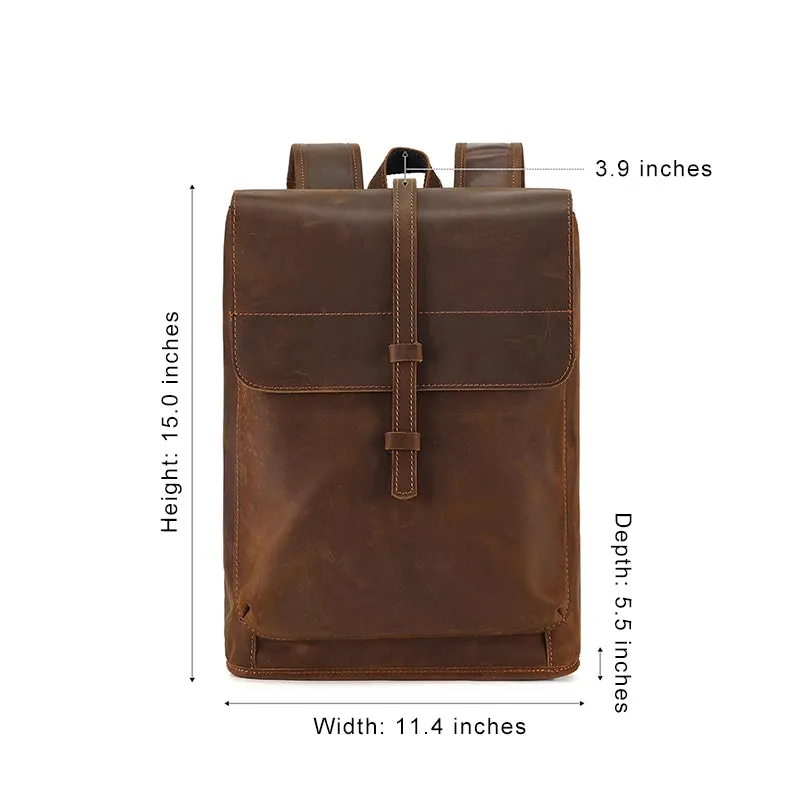 Vintage Charm Leather Backpack