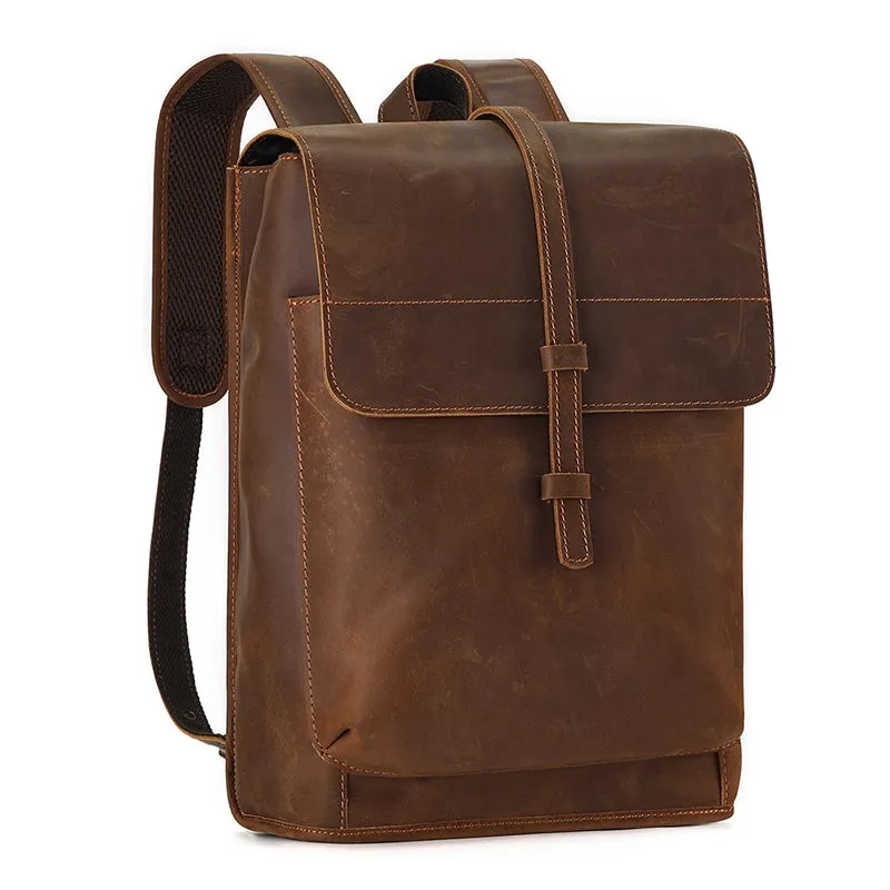 Vintage Charm Leather Backpack