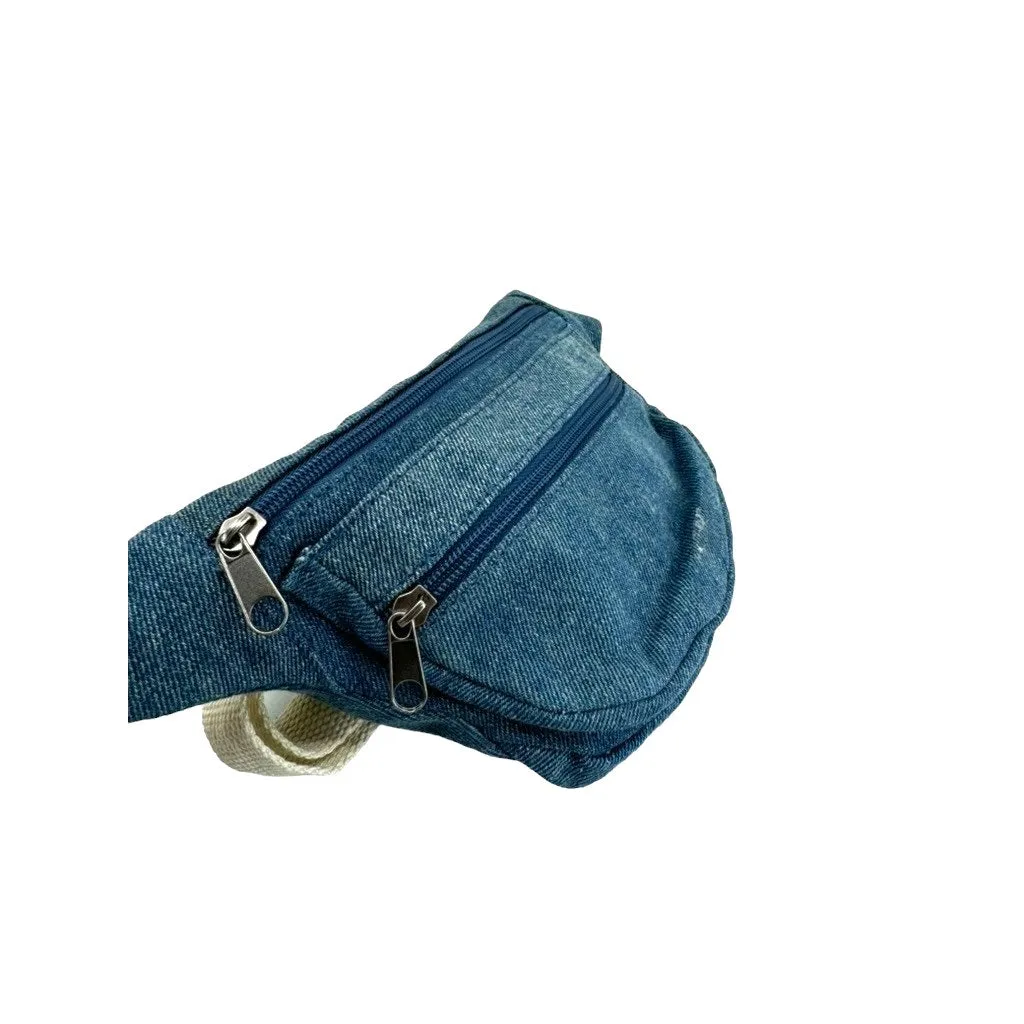 Vintage Denim Style Outdoor Waist Belt Bag