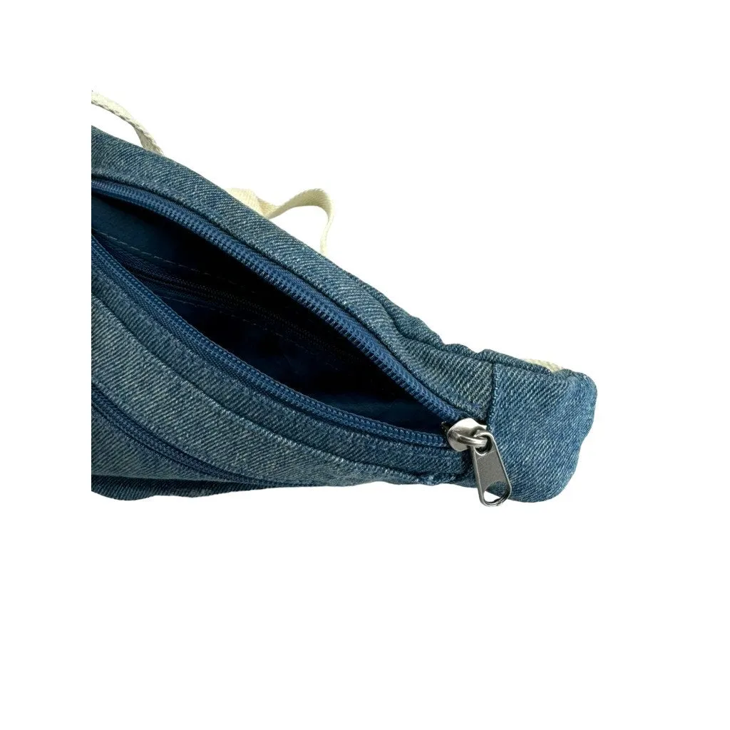 Vintage Denim Style Outdoor Waist Belt Bag