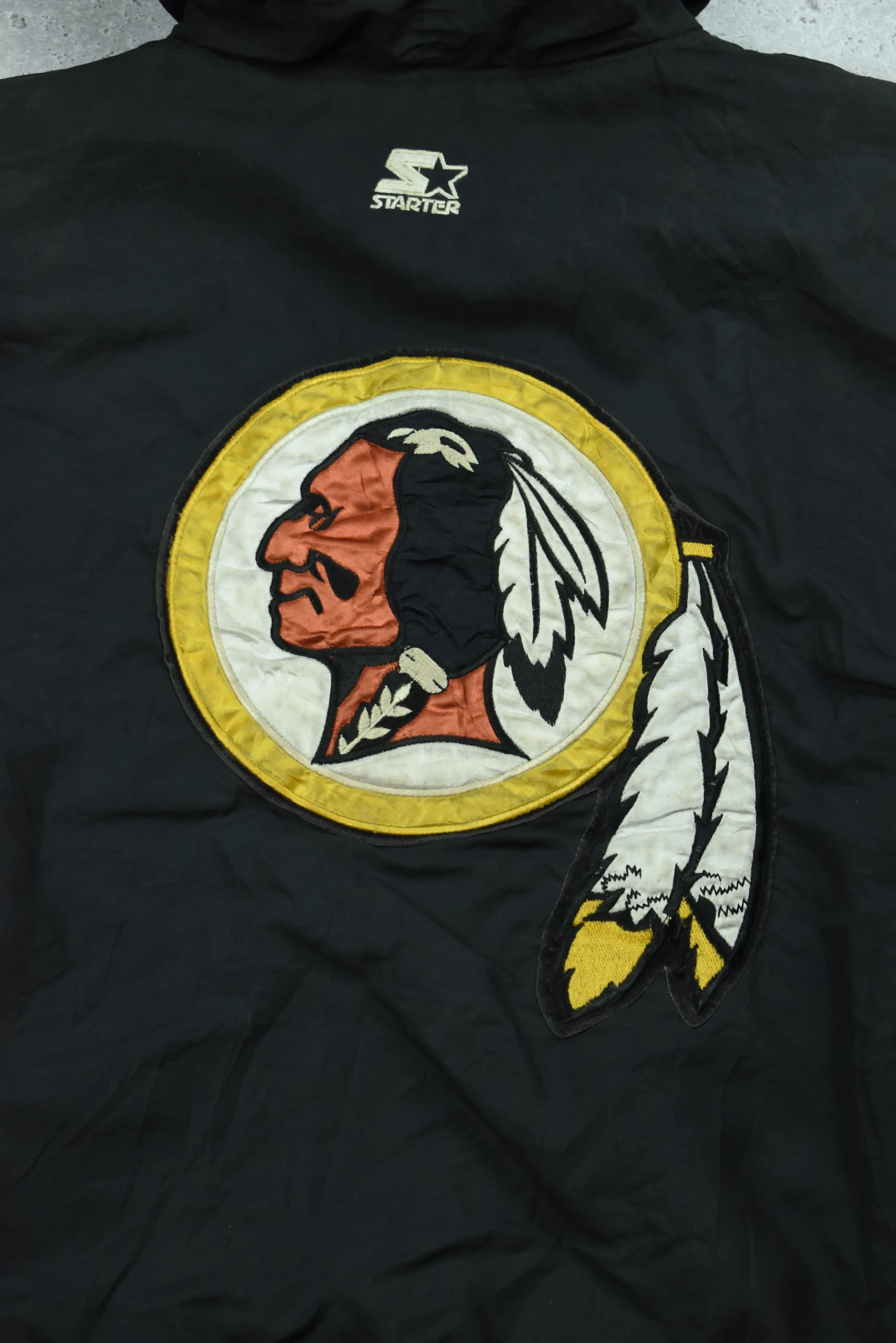 Vintage Redskins Embroidered Parker Jacket Large