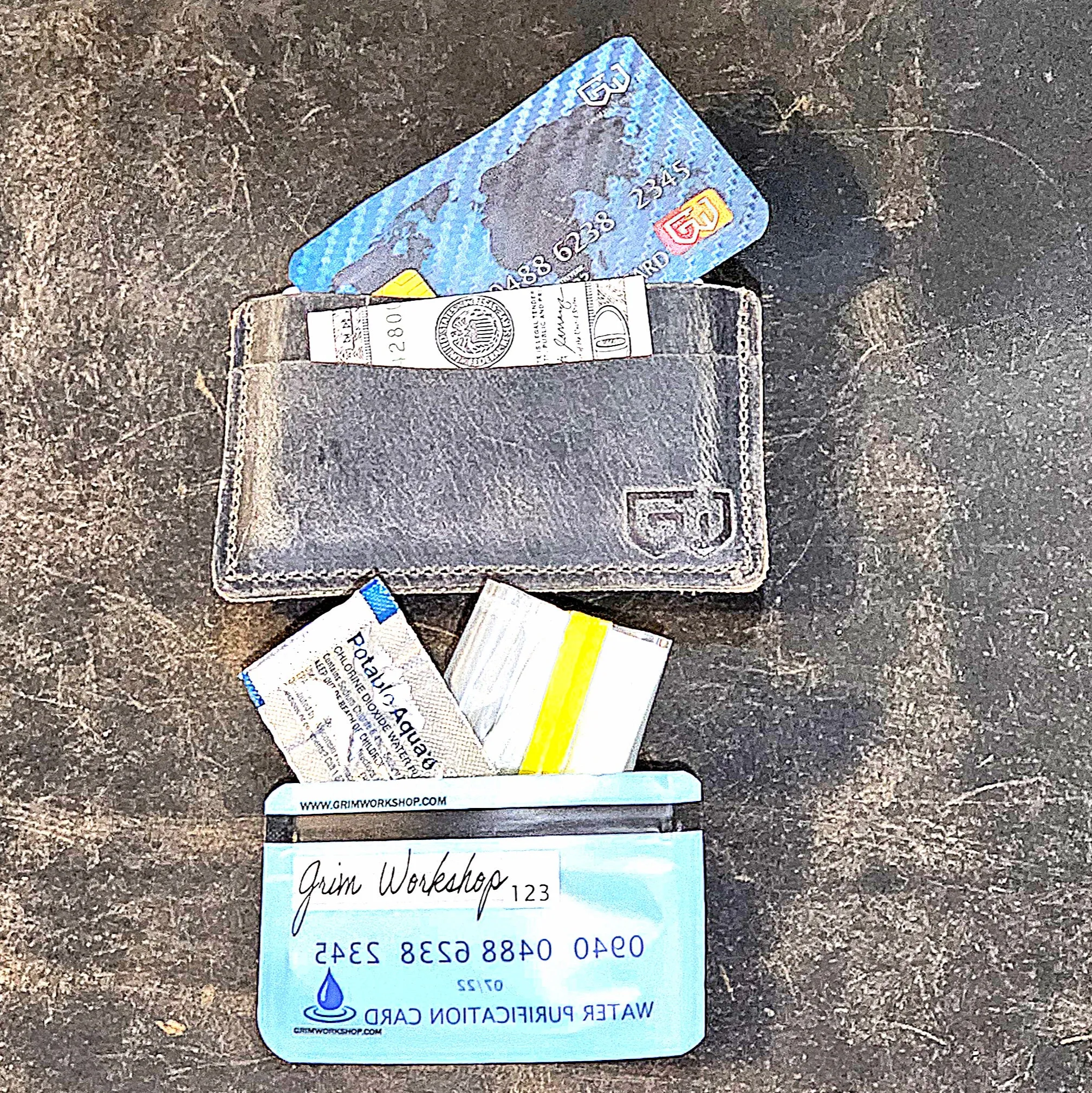 Water Stash Card: Credit Card Size Waterproof EDC Wallet Pouch