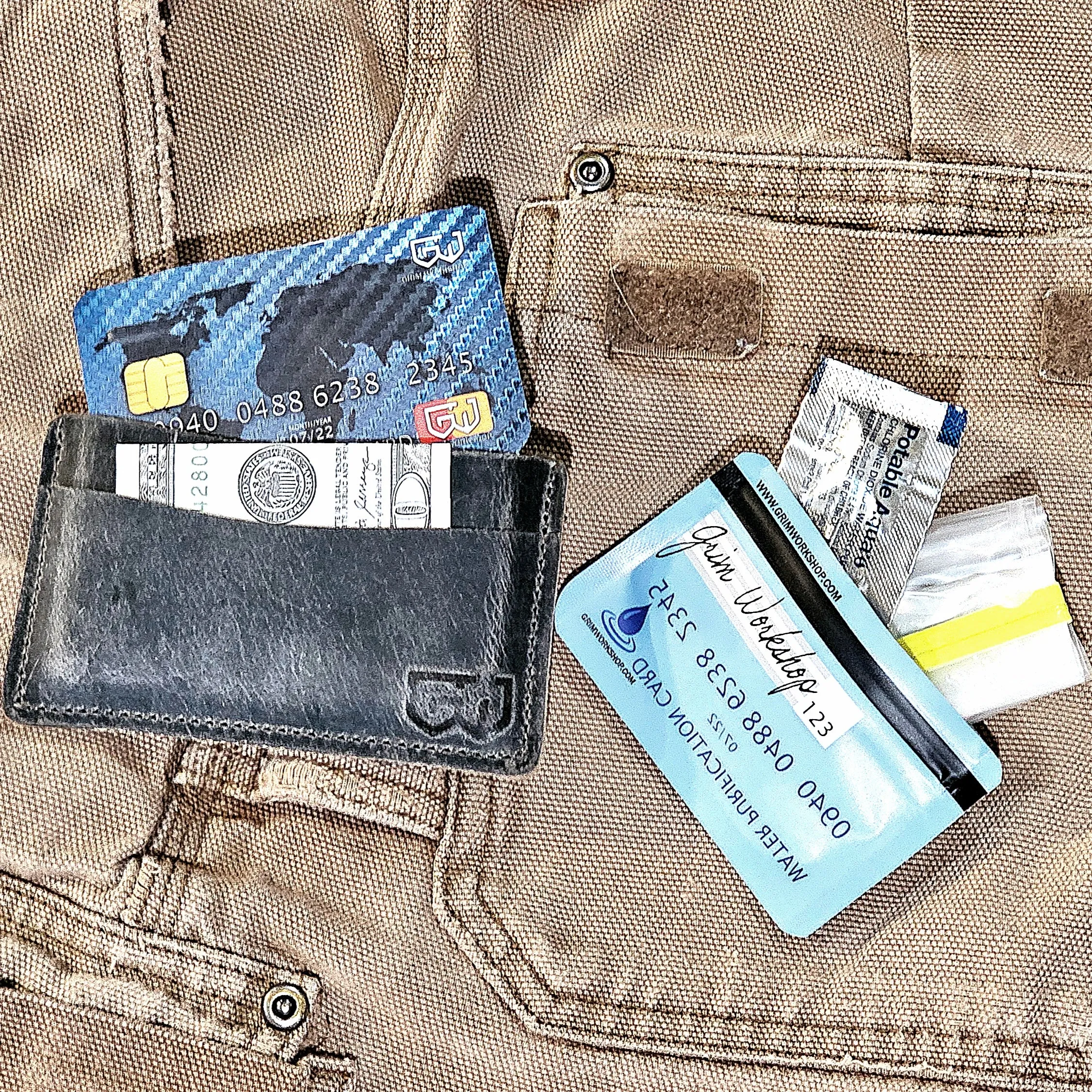 Water Stash Card: Credit Card Size Waterproof EDC Wallet Pouch