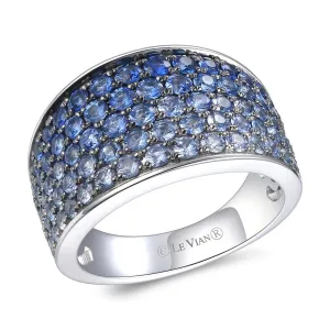 White Gold Ombre Ring featuring Denim Ombré Diamonds