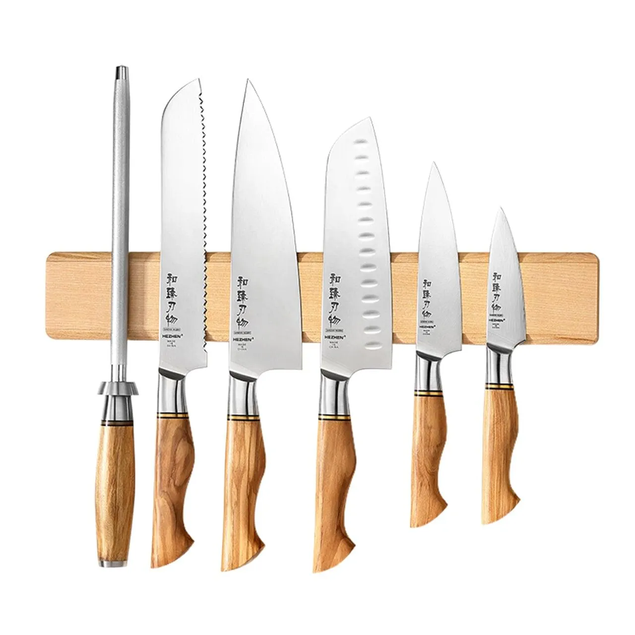 XINZUO Maple Magnetic Wall Kitchen Knife Holder/Wall Knife Display 15.8 inch