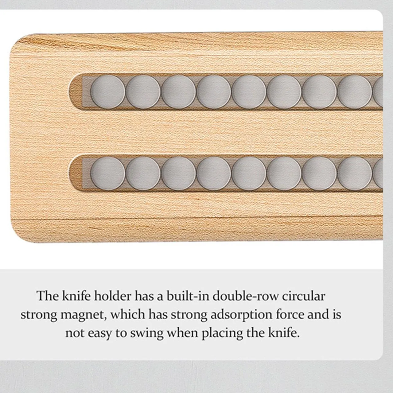 XINZUO Maple Magnetic Wall Kitchen Knife Holder/Wall Knife Display 15.8 inch